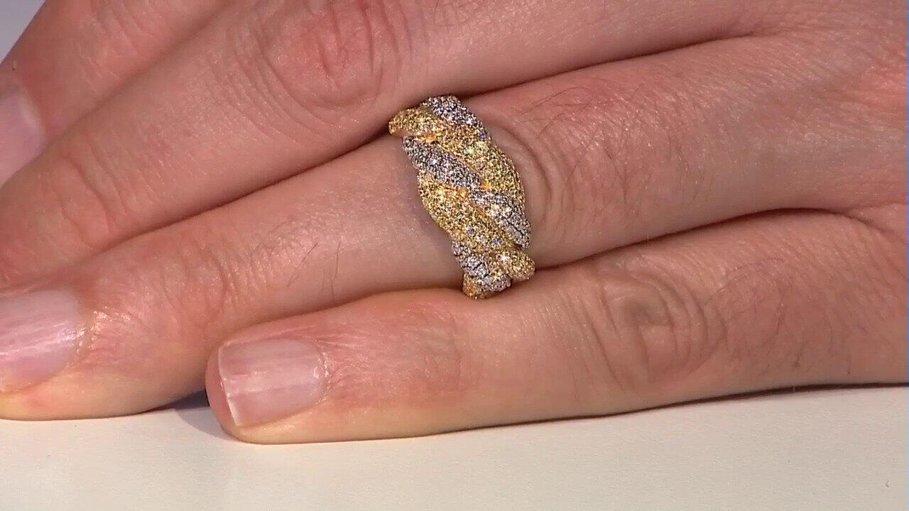 Video Bague en or et Diamant SI2 jaune (CIRARI)