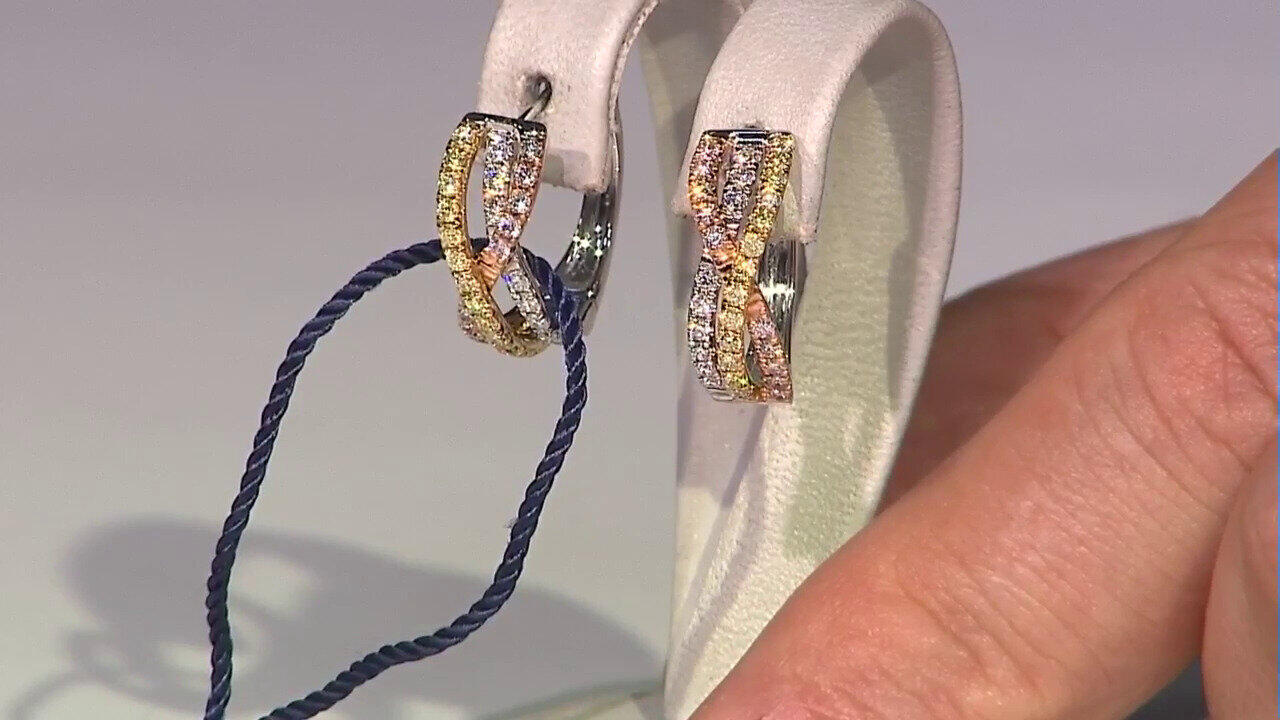 Video Boucles d'oreilles en or et Diamant rose I1 (CIRARI)