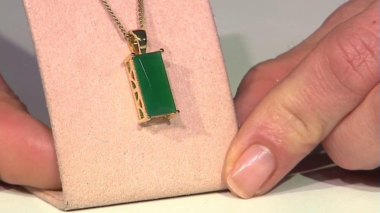 Video Ciondolo in argento con Onice Verde