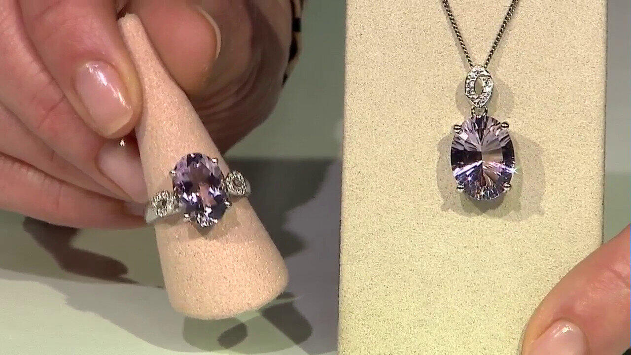 Video Lavendel-Amethyst-Silberanhänger
