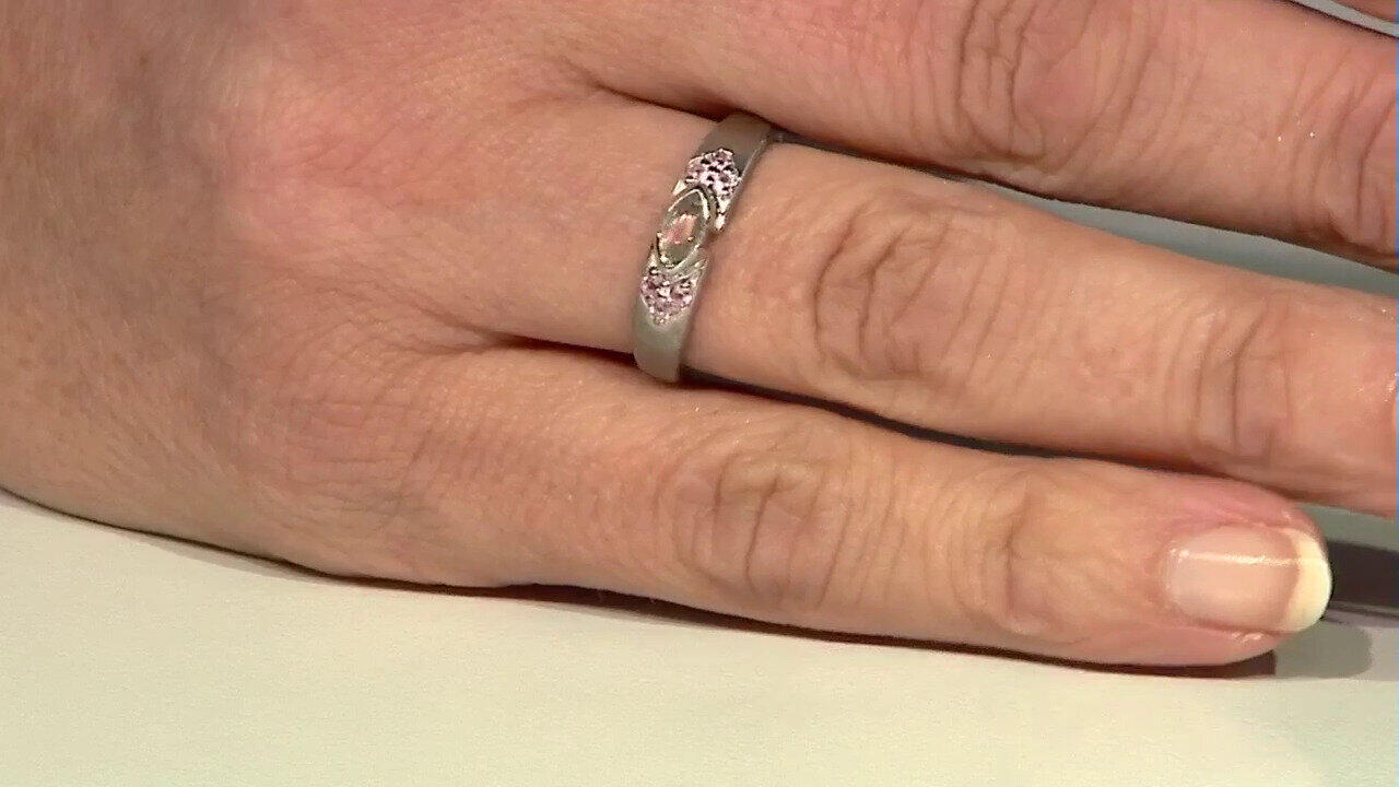 Video Pinkfarbener Maniry-Labradorit-Silberring