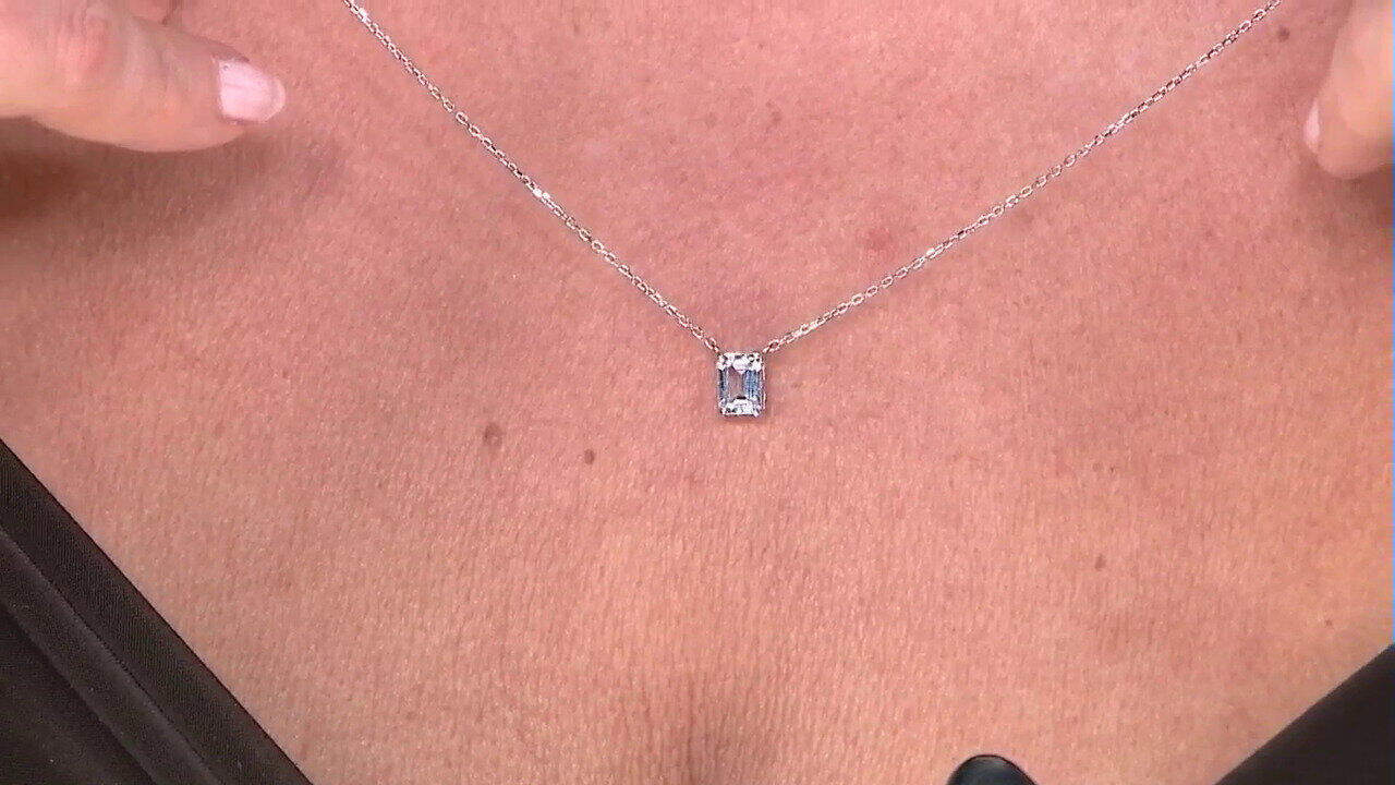 Video Collana in argento con Topazio Bianco