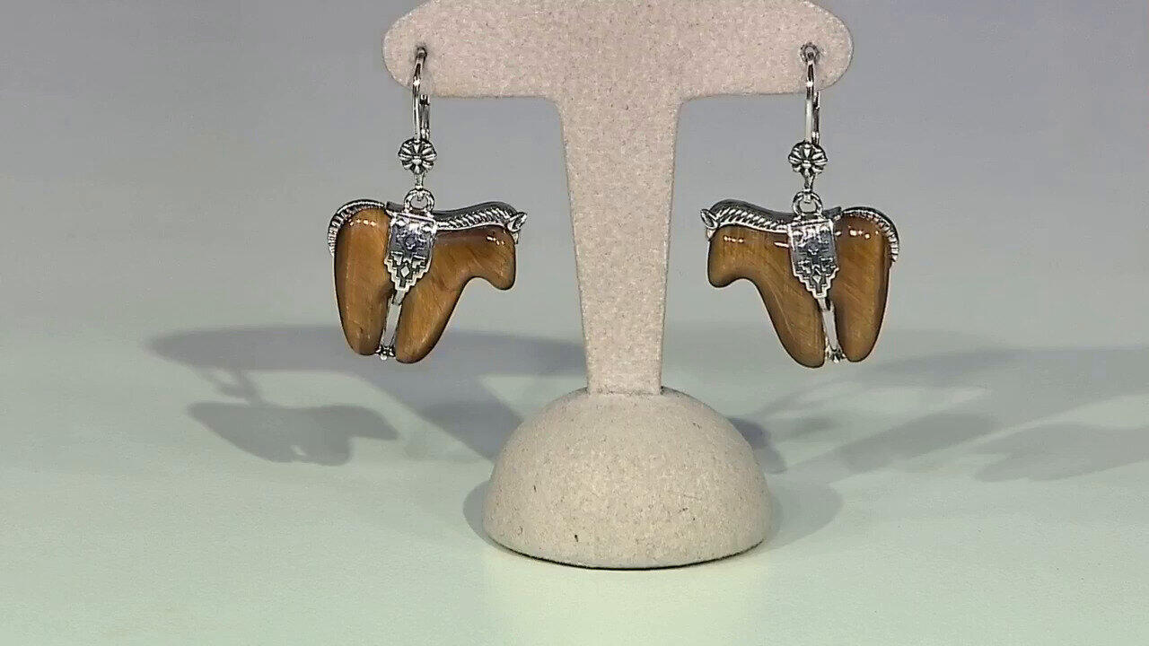 Orecchini A Borchia In Argento 925 Con Pietra Occhio Di Tigre 4mm - Tondi - Chiusura A Farfalla - Confezione Regalo