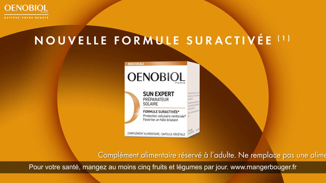 OENOBIOL SUN EXPERT Préparateur Solaire - Protection cellulaire renforcée* - Favorise un hâle intense et éclatant - Complément Alimentaire 30 capsules - Programme 1 mois