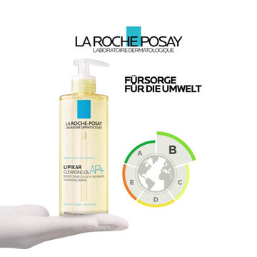 La Roche Posay Lipikar Dusch- und Badeöl AP+ Rückfettendes Duschgel - Badeöl für juckende, trockene und empfindliche Haut