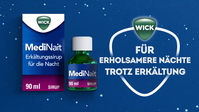 WICK MediNait Erkältungssirup zur Linderung von 6 Erkältungssymptomen