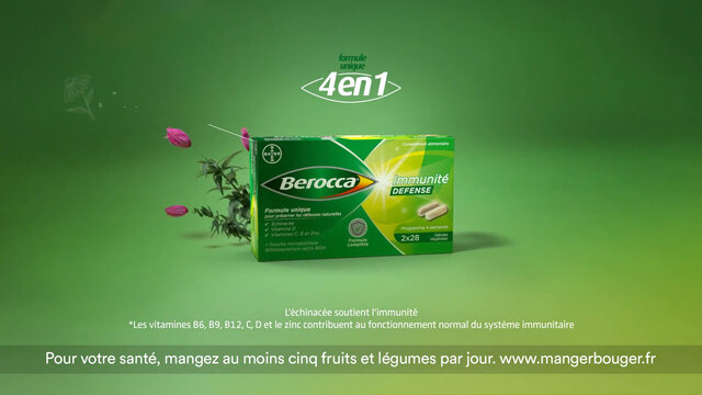 Berocca Immunité Défense Vitamine D, C, B et Zinc