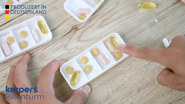 Kerpers® Pillendose 7 Tage mit je 4 Fächer „Basic“ Janosch