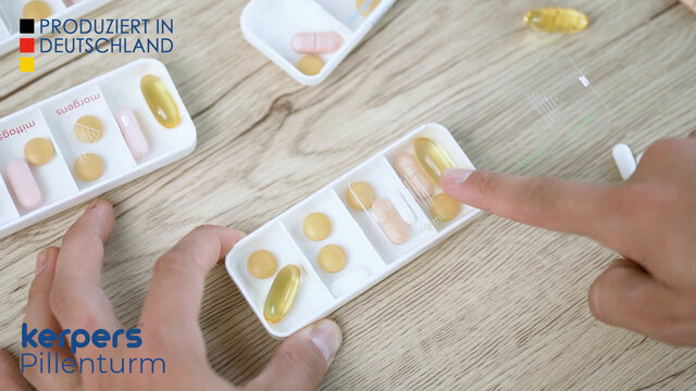 Kerpers® Pillendose 7 Tage mit je 4 Fächer „Basic“ bunt