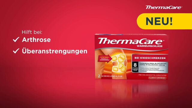 ThermaCare® bei Knieschmerzen, ThermaCare Knie-Pflaster gegen Osteoarthrose & Verspannungen