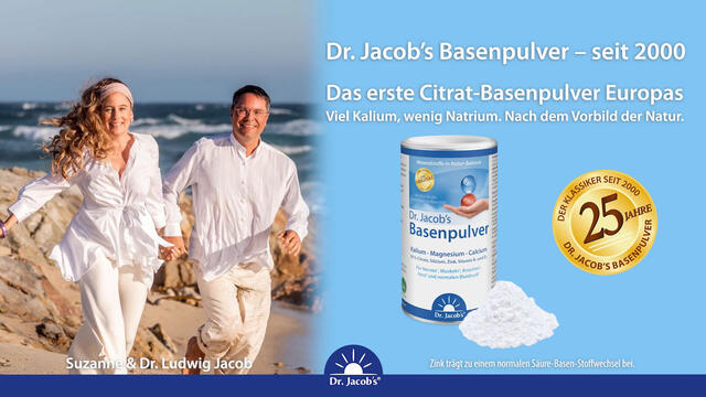 Dr. Jacob's Basenpulver Original Citrat-Mineralstoffe Kalium Magnesium Calcium