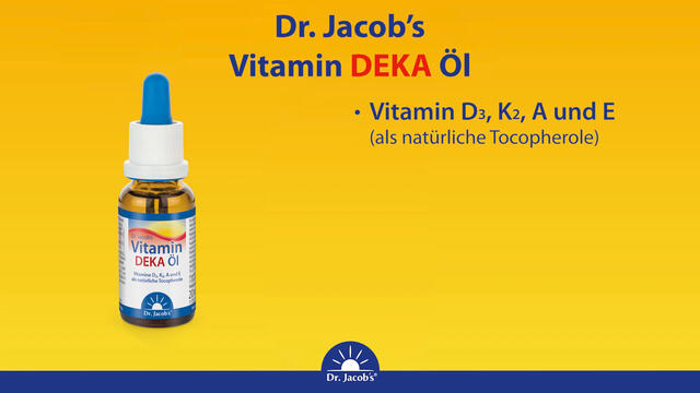 Dr. Jacob's DEKA Öl 800 IE Vitamin D3+K2+A+E 640 Tropfen vegetarisch