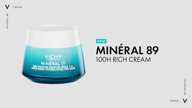 Vichy Minéral 89 Crema Boost Idratazione 100H Ricca per pelli secche e molto secche 50ml