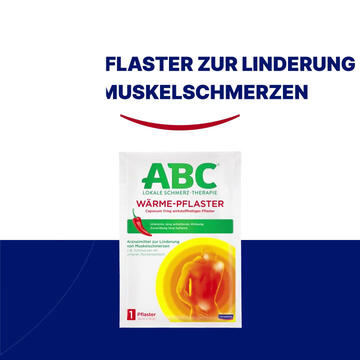 ABC Wärmepflaster Capsicum | Linderung von Muskel- & Rückenschmerzen | Tiefenwärme | 2 Stück