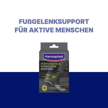 Hansaplast Performance Fußgelenkbandage S/M | Schützende Sportbandage | Fußgelenkbandage | Flexibel