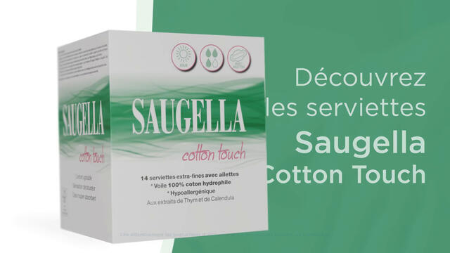 Saugella Cotton Touch - Protège-Slip Hypoallergénique & Doux - Tissu respirant et Fin pour Femmes - Propriétés Anti-Odeur - Peaux Sensibles - Pack de 40 X2