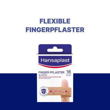 Hansaplast Elastic Fingerkuppenpflaster | Fingerpflaster | Extra flexibler Wundschutz | Wasserabweisend | Schützt vor 99 % der Bakterien | 5cm x 4,4cm | Vorteilspackung 50 Stück