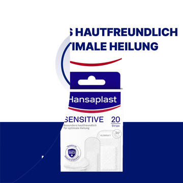 Hansaplast Sensitive Pflaster | Pflaster für empfindliche Haut| Schonender Wundschutz | 10 Stk.