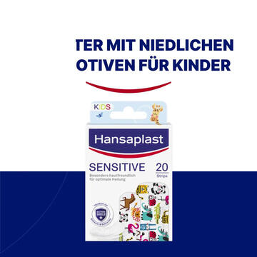 Hansaplast Sensitive Kids Wundverband XL, 6 cm x 7 cm