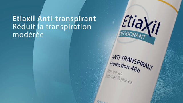 ETIAXIL - Déodorant Anti-transpirant -  Traitement Transpiration Modérée - Aisselles - Protection 48h - Aérosol - Fabriqué en France - 150 ml