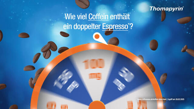 Thomapyrin® bei Kopfschmerzen und Migräne – Nichts wirkt schneller*. Mit Coffein-Booster