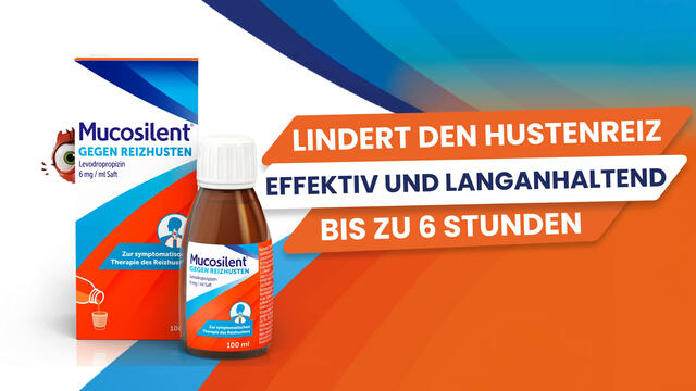 Mucosilent gegen Reizhusten | Hustenstiller | Langanhaltend | Ab 2 Jahren