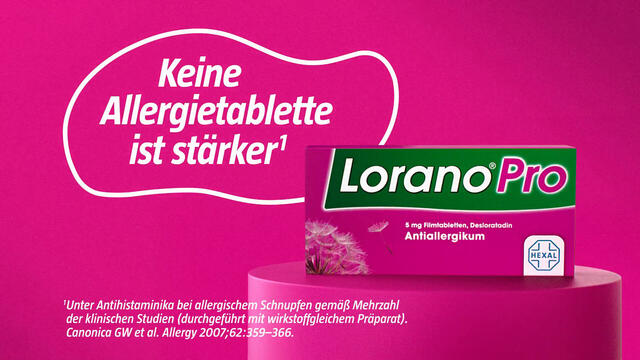 Lorano®Pro bei Allergie – Die Allergietabletten für alle Heuschnupfen-Symptome