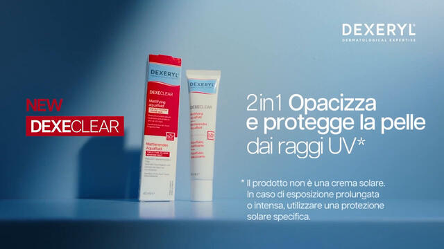 Dexeryl Dexeclear Aquafluido Opacizzante SPF50+ Consistenza Aquafluida