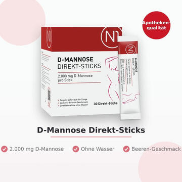 N1 D-MANNOSE Direkt-Sticks – 2.000 mg pro Stick – Leckerer Beeren-Geschmack