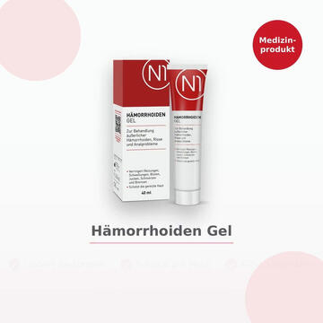 N1 Hämorrhoiden Gel – Hämorrhoidensalbe zur Behandlung von Hämorrhoiden (innere & äußere), Analfissuren & Analjucken,  Lindert Schmerzen, Brennen & Blutungen