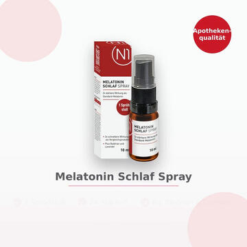 N1 Melatonin Einschlaf Spray – 3x schneller als Vergleichsprodukte, Verkürzt die Einschlafzeit, Melatonin Spray, Melatonin Schlafspray