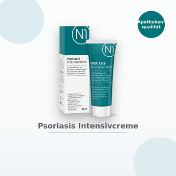 N1 Psoriasis Intensivcreme – Schuppenflechte Creme bei Psoriasis, Neurodermitis & Ekzemen, Lindert Juckreiz, Rötungen & trockene Haut, kortisonfrei, Schuppenflechte Salbe