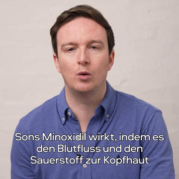 SONS Minoxidil 50mg/ml Lösung für Männer bei erblich bedingtem Haarausfall, mit Pumpspender, 1 Monat - Jetzt 20% mit dem Code sons20 sparen*