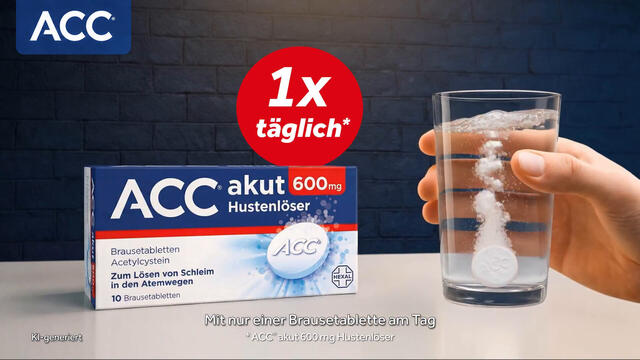 ACC® akut 600 mg bei Husten - Schleimlöser bei Husten, 1 Brausetablette täglich