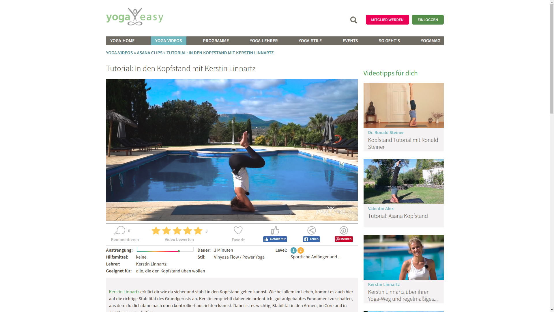 yogaeasy website screenshot