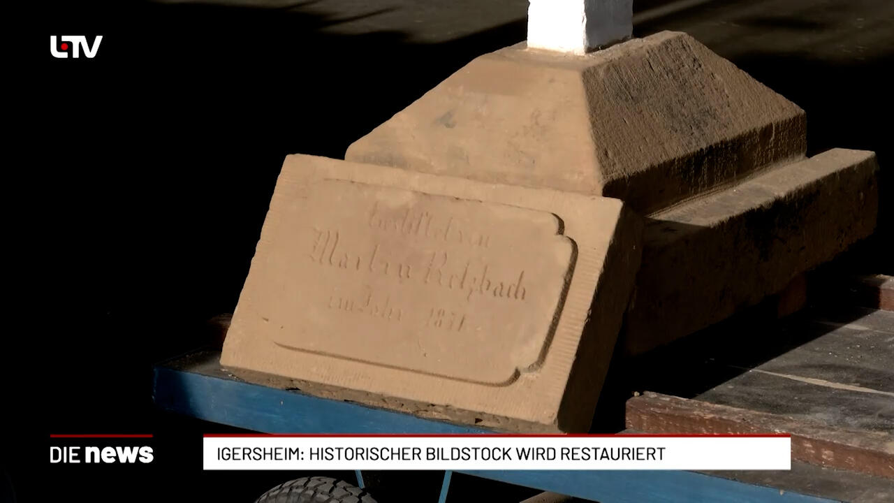 Igersheim: Steinmetz restauriert historischen Bildstock